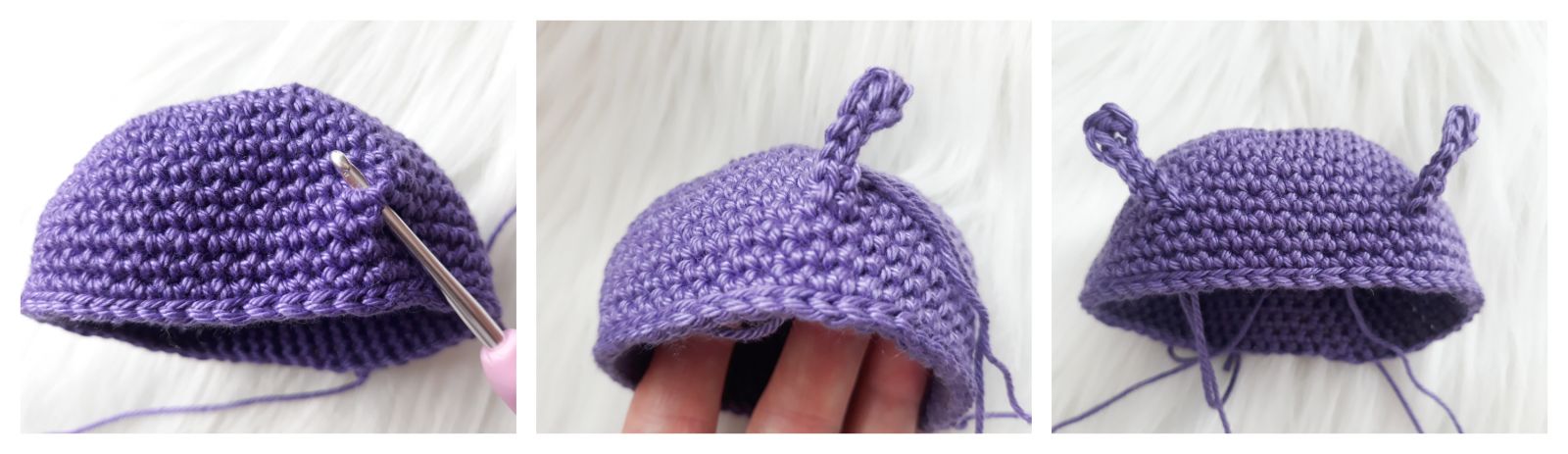 Blog-Inhaltsbild für 'Schmetterling Sarah, kostenlose Häkelanleitung'